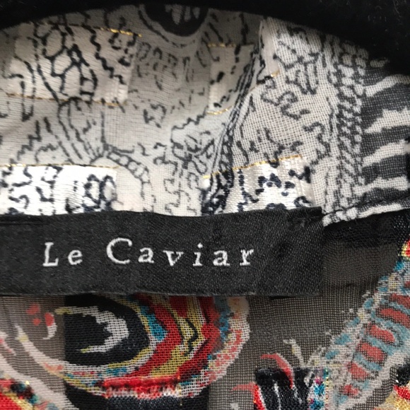 Le Caviar  sheer multicolored blouse. Size L. - Picture 5 of 5